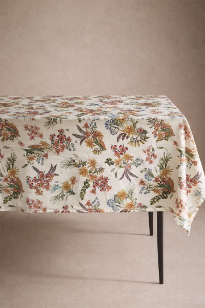 Renkli Orkideler Pamuklu Masa Örtüsü-MSOR018