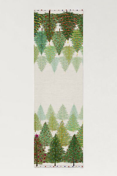 Çam Ağaçları Pamuklu Runner 50*150 Cm-RUNR020