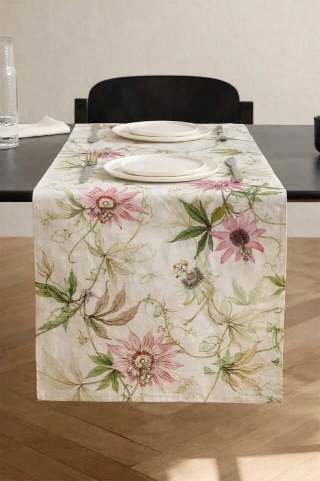 Doğa Çiçekleri Pamuklu Runner 50*150 Cm-RUNR023