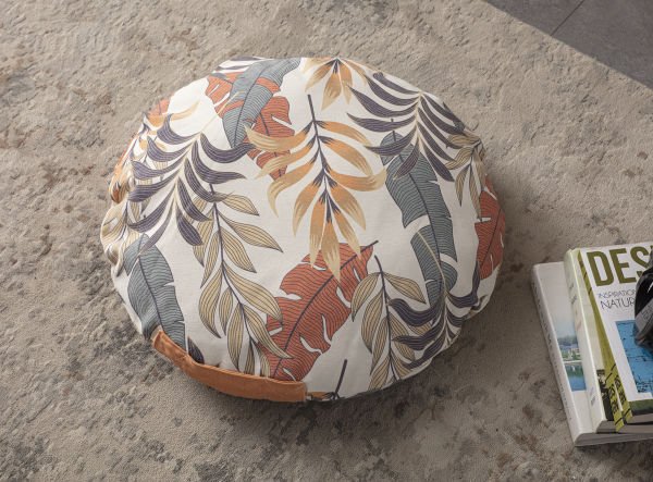 Sun Palm Çok Amaçlı İç Dolgulu Puf, Yer Minderi, Bahçe Minderi, Balkon Minderi,Yuvarlak Minder