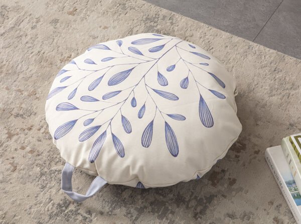 Folio Çok Amaçlı İç Dolgulu Puf, Yer Minderi, Bahçe Minderi, Balkon Minderi,Yuvarlak Minder