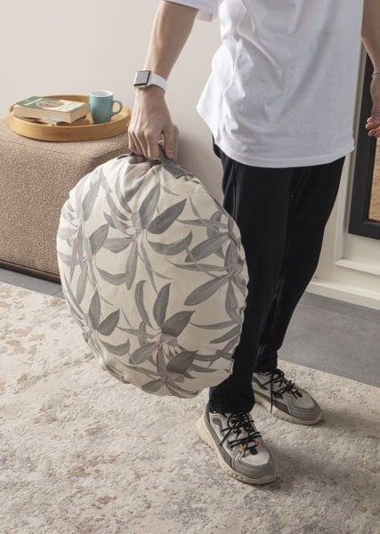 Lamina Çok Amaçlı İç Dolgulu Puf, Yer Minderi, Bahçe Minderi, Balkon Minderi,Yuvarlak Minder