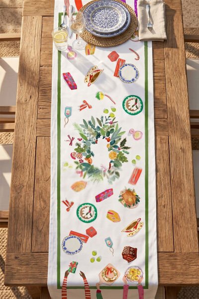 Neşeli Sofralar Runner 50*150 Cm-RUNR030