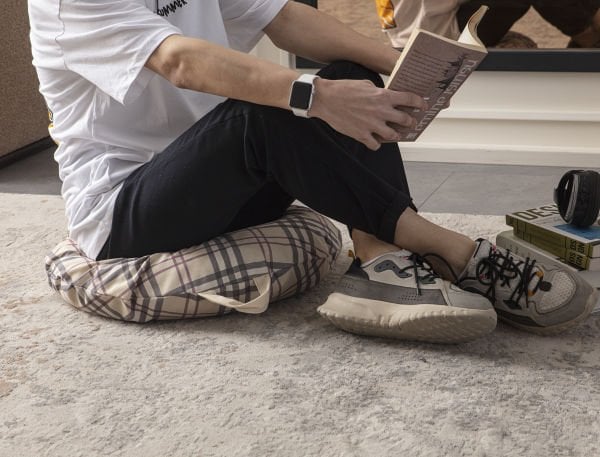 Plaid Çok Amaçlı İç Dolgulu Puf, Yer Minderi, Bahçe Minderi, Balkon Minderi,Yuvarlak Minder