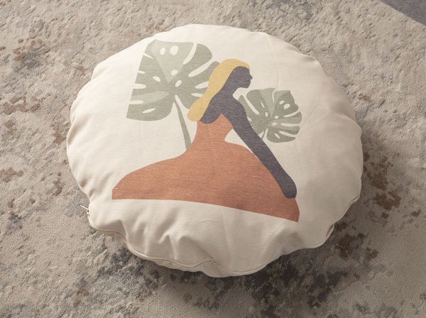 Carmod Çok Amaçlı İç Dolgulu Puf, Yer Minderi, Bahçe Minderi, Balkon Minderi,Yuvarlak Minder