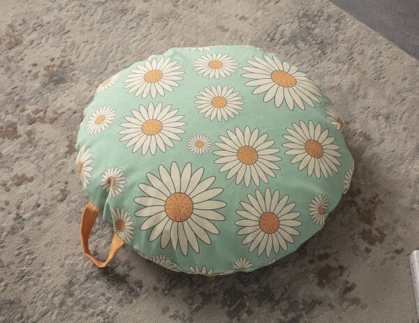 Bloom Çok Amaçlı İç Dolgulu Puf, Yer Minderi, Bahçe Minderi, Balkon Minderi,Yuvarlak Minder