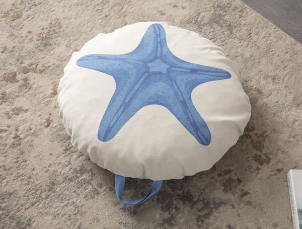 Marin Çok Amaçlı İç Dolgulu Puf, Yer Minderi, Bahçe Minderi, Balkon Minderi,Yuvarlak Minder