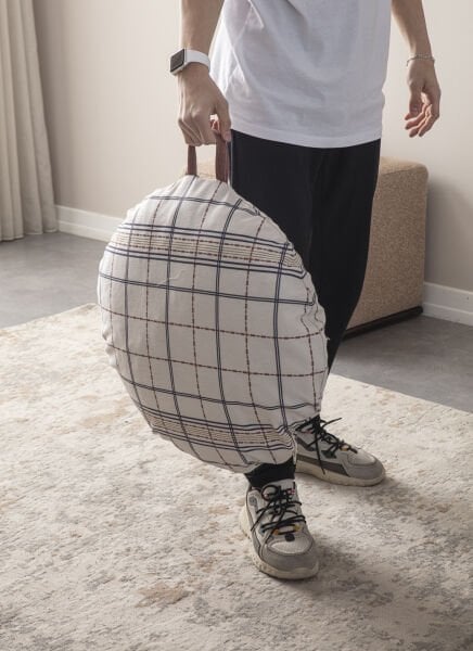 Wire Çok Amaçlı İç Dolgulu Puf, Yer Minderi, Bahçe Minderi, Balkon Minderi,Yuvarlak Minder