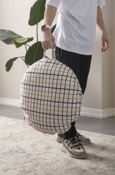 Square Çok Amaçlı İç Dolgulu Puf, Yer Minderi, Bahçe Minderi, Balkon Minderi,Yuvarlak Minder