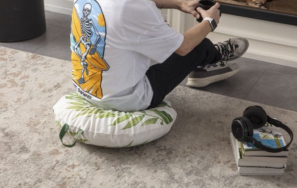 Tropical Çok Amaçlı İç Dolgulu Puf, Yer Minderi, Bahçe Minderi, Balkon Minderi,Yuvarlak Minder