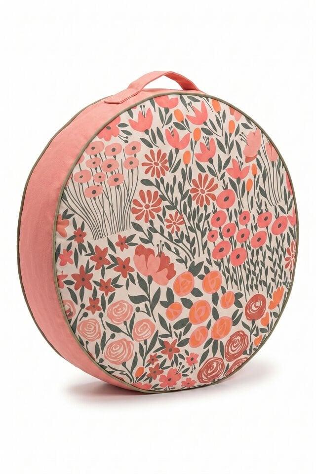 Pink Flowers Puf Minder