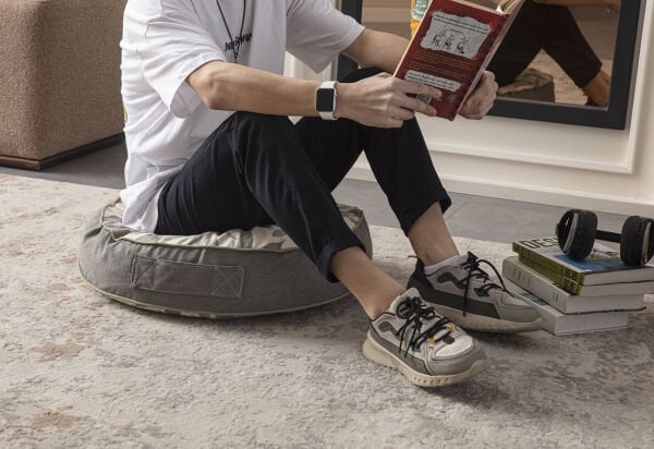 Dekomall Lamina Çok Amaçlı İç Dolgulu Puf, Yer Minderi, Bahçe Minderi, Balkon Minderi,Yuvarlak Minder