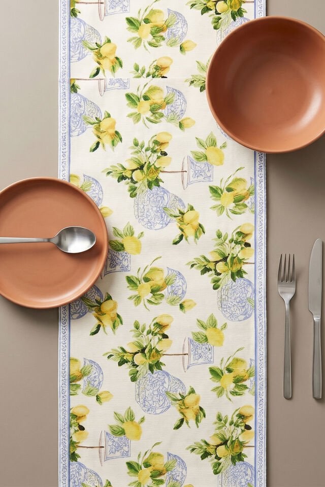 Amalfi Lemon Pamuklu Runner 50x150 Cm