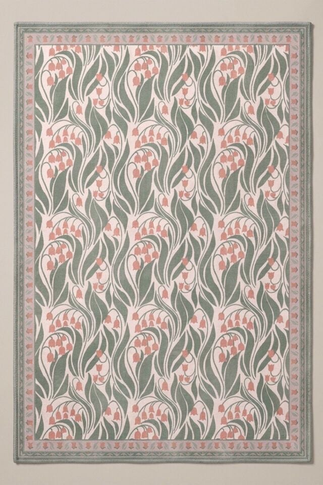 Lilya Makinede Yıkanabilir Bambu Mutfak Halısı
