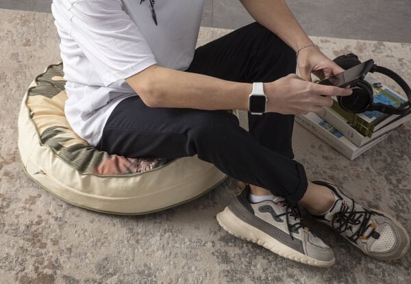 Dekomall Summer Woman Çok Amaçlı İç Dolgulu Puf, Yer Minderi, Bahçe Minderi, Balkon Minderi,Yuvarlak Minder