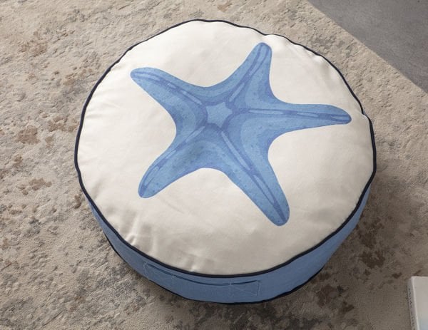 Dekomall Marin Çok Amaçlı İç Dolgulu Puf, Yer Minderi, Bahçe Minderi, Balkon Minderi,Yuvarlak Minder