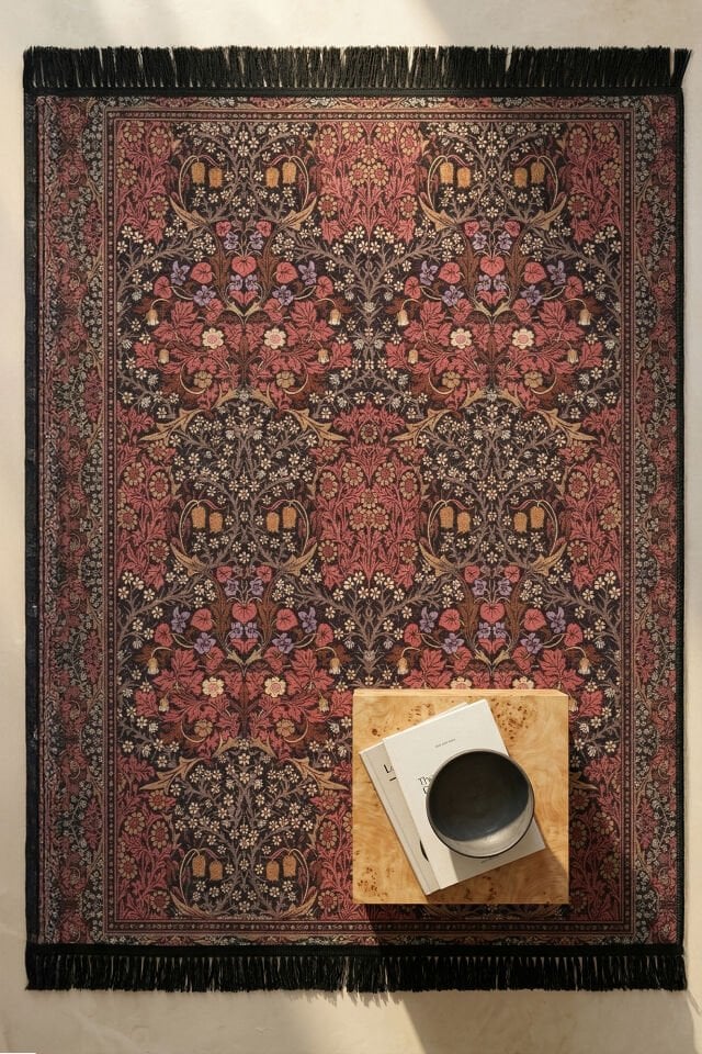 Morris Bordo Bahar Makinede Yıkanabilir Bambu Halı