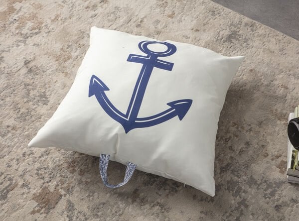 Dekomall Anker Çok Amaçlı İç Dolgulu Puf, Yer Minderi, Bahçe Minderi, Balkon Minderi,Kare Minder