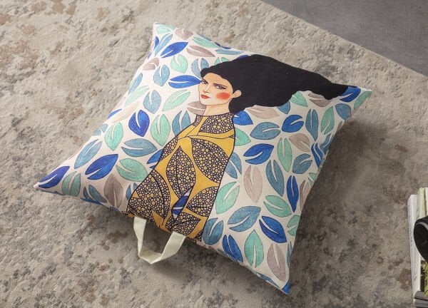 Dekomall Calderon Çok Amaçlı İç Dolgulu Puf, Yer Minderi, Bahçe Minderi, Balkon Minderi,Kare Minder