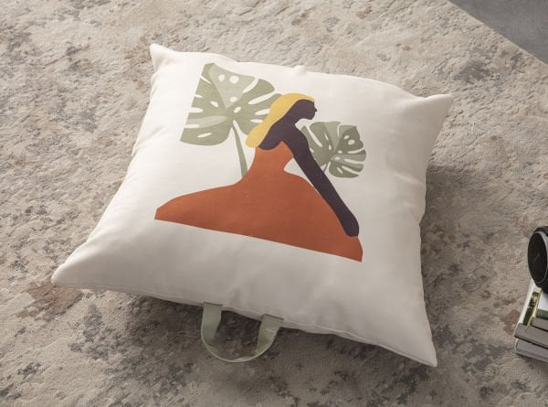 Dekomall Carmod Çok Amaçlı İç Dolgulu Puf, Yer Minderi, Bahçe Minderi, Balkon Minderi,Kare Minder