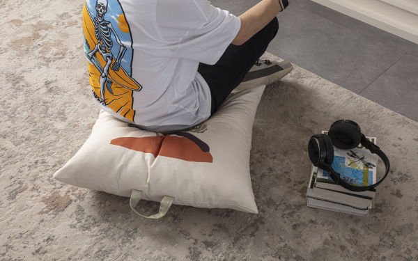 Dekomall Carmod Çok Amaçlı İç Dolgulu Puf, Yer Minderi, Bahçe Minderi, Balkon Minderi,Kare Minder