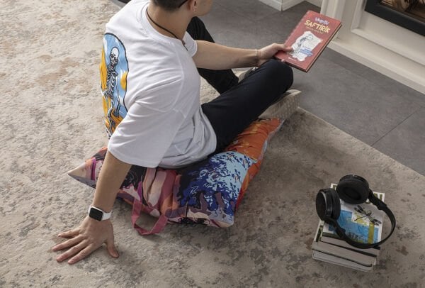 Dekomall Çok Amaçlı İç Dolgulu Puf, Yer Minderi, Bahçe Minderi, Balkon Minderi,Kare Minder