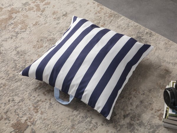 Dekomall Blue Line Çok Amaçlı İç Dolgulu Puf, Yer Minderi, Bahçe Minderi, Balkon Minderi,Kare Minder