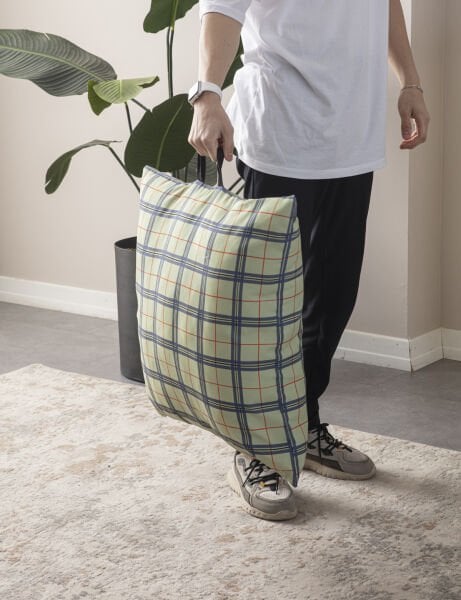 Dekomall Gronn Çok Amaçlı İç Dolgulu Puf, Yer Minderi, Bahçe Minderi, Balkon Minderi,Kare Minder