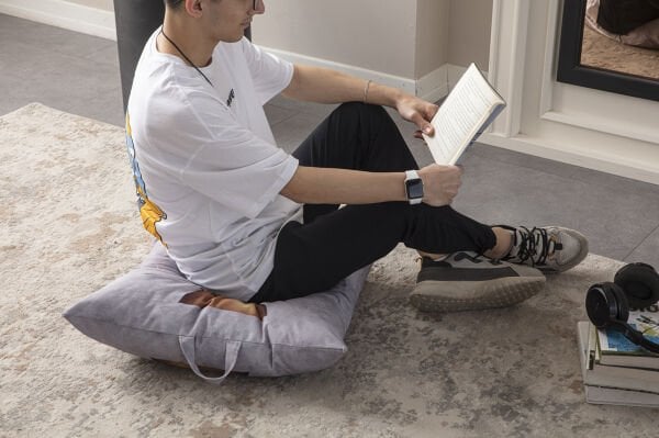 Dekomall African Women  Çok Amaçlı İç Dolgulu Puf, Yer Minderi, Bahçe Minderi, Balkon Minderi,Kare Minder