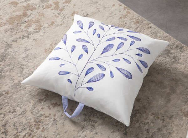 Dekomall Folio  Çok Amaçlı İç Dolgulu Puf, Yer Minderi, Bahçe Minderi, Balkon Minderi,Kare Minder