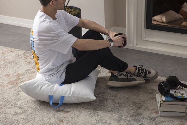 Dekomall Marin Çok Amaçlı İç Dolgulu Puf, Yer Minderi, Bahçe Minderi, Balkon Minderi,Kare Minder