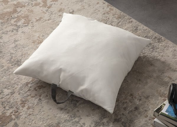 Dekomall Beige Çok Amaçlı İç Dolgulu Puf, Yer Minderi, Bahçe Minderi, Balkon Minderi,Kare Minder