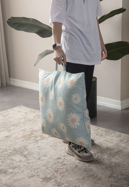 Dekomall Çok Amaçlı İç Dolgulu Puf, Yer Minderi, Bahçe Minderi, Balkon Minderi,Kare Minder