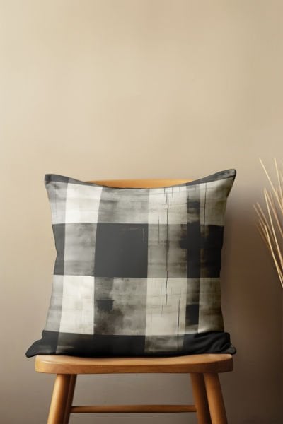 Ekose Desen  4'lü Kırlent Kılıfı 444