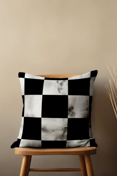 Ekose Desen  4'lü Kırlent Kılıfı 445