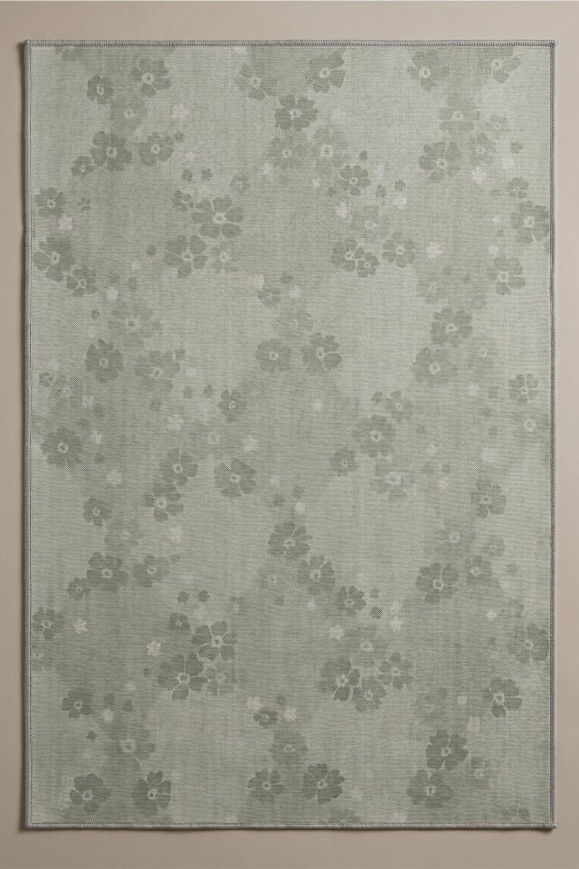 Serene Makinede Yıkanabilir Bambu Mutfak Halısı Yeşil