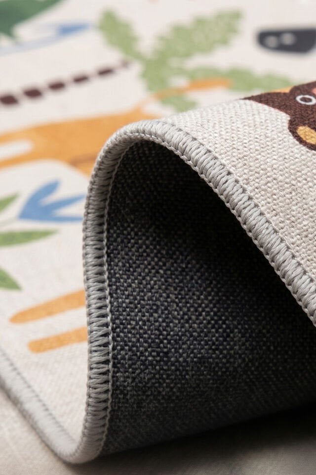 Orman Safarisi Yıkanabilir Bambu Çocuk Odası Halısı