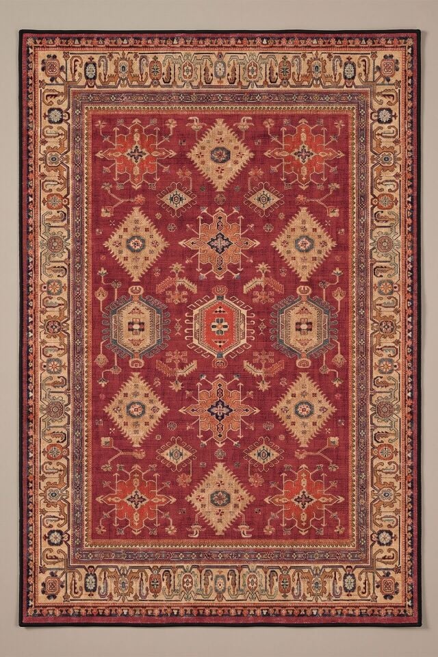 Yakut Hanı Makinede Yıkanabilir Bambu Mutfak Halısı