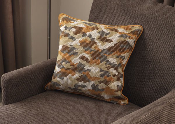 Biye Detay Bohem Desenli Keten Dokuma Kırlent