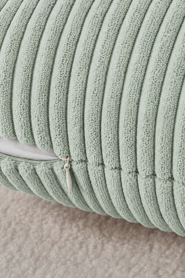 Soft Fitilli Kırlent Kılıfı Mint