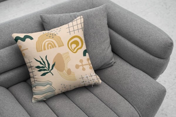 Çift Taraflı Palm Krem 4'lü Kırlent Kılıfı 401