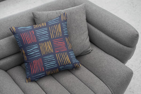 Çift Taraflı Rainbow Renkli 4'lü Kırlent Kılıfı 402