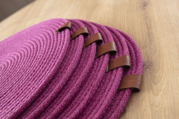 %100 Pamuk El Yapımı Amerikan Servis Supla-Mor