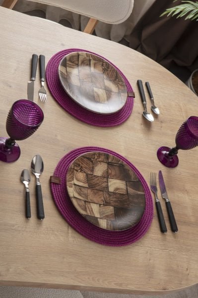 %100 Pamuk El Yapımı Amerikan Servis Supla-Mor