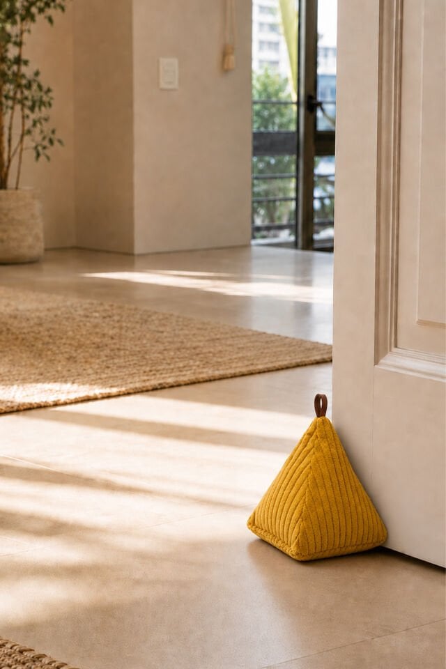 Luna Fitilli Kapı Stoperi 20x18 Cm - Hardal
