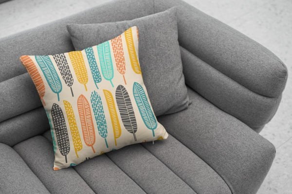 Çift Taraflı Renkli Yapraklar  4'lü Kırlent Kılıfı 404