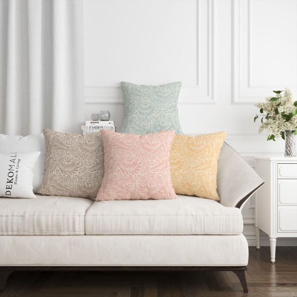 Çift Taraflı Vintage Botanik 4'lü Kırlent Kılıfı 409