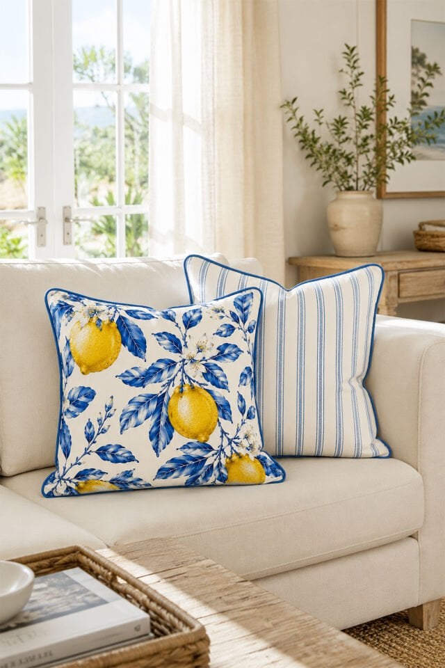 Olea Lemonade 2’li Kırlent Kılıfı - 45x45 Cm