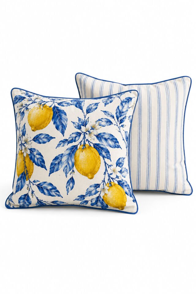 Olea Lemonade 2’li Kırlent Kılıfı - 45x45 Cm