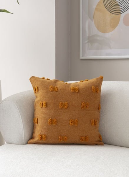 Turuncu Bohem Punch Dokuma Kırlent Kılıfı